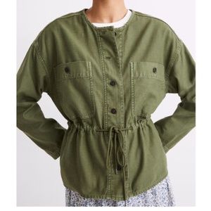 MADEWELL Jacket XS Oversized Olive Military Utility Drawstring